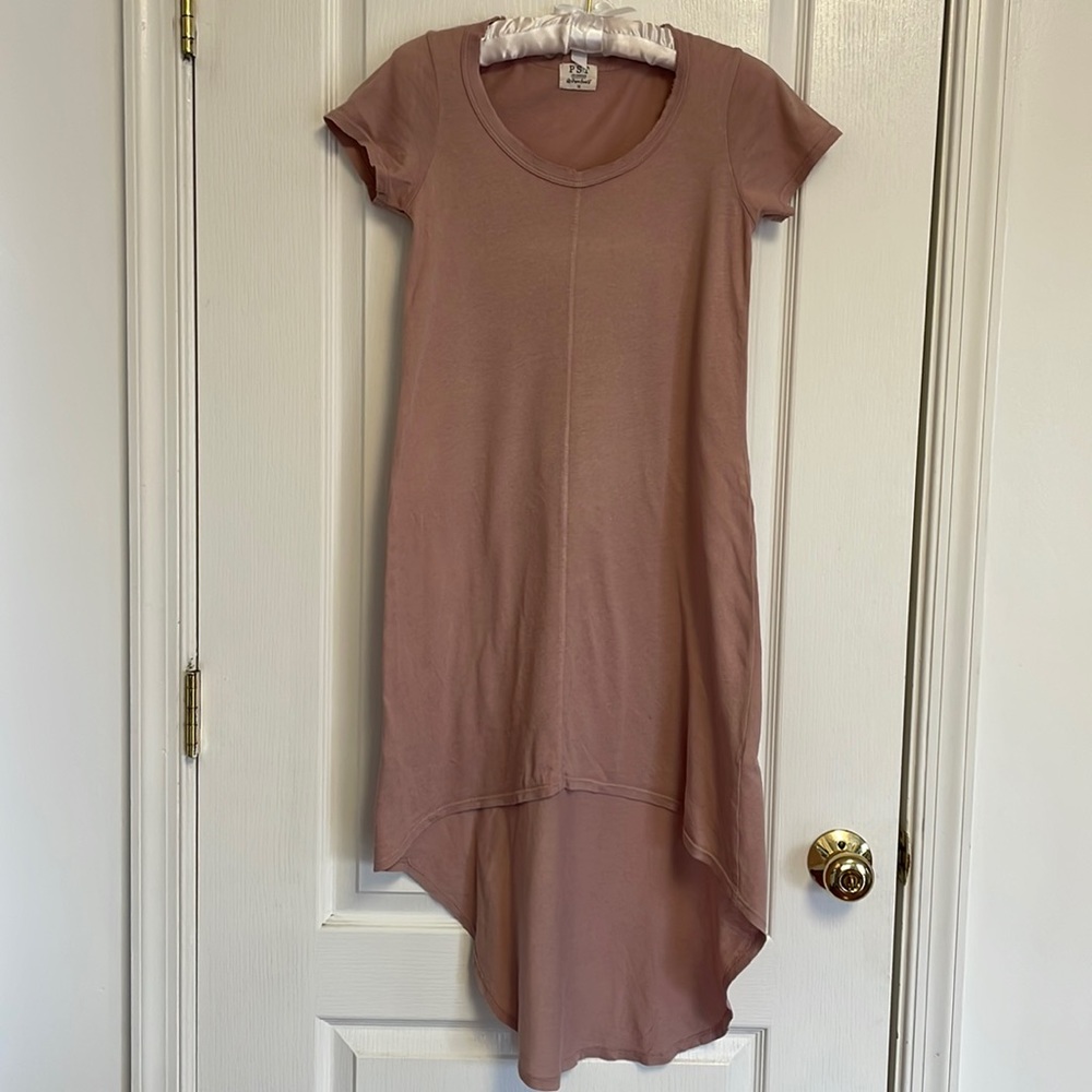 Project Social T high low cotton dress mocha color size XS